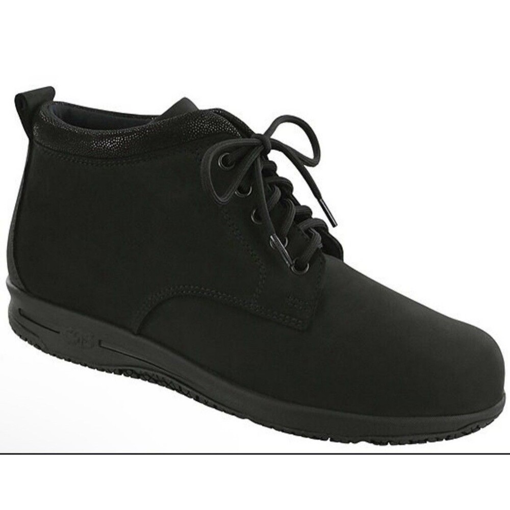 SAS Gretchen Black Moondust Womens Boots Sz 9.5M w/extra Laces NWOB Retail $209